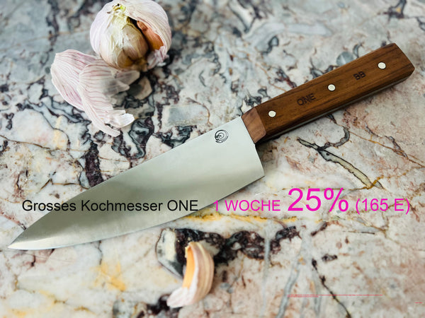 ONE - Kochmesser mit Walnussgriff